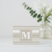 Carte De Visite Bandes de grès monogramme (Debout devant)
