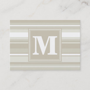 Carte De Visite Bandes de grès monogramme