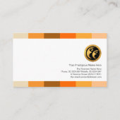 Carte De Visite Bandes de palette de couleurs chaudes main-d'oeuvr (Dos)