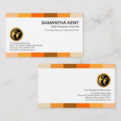 Carte De Visite Bandes de palette de couleurs chaudes main-d'oeuvr (Devant / Derrière)