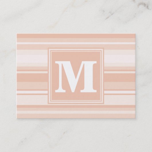 Carte De Visite Bandes de pêche monogramme (Devant)