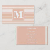 Carte De Visite Bandes de pêche monogramme (Devant / Derrière)