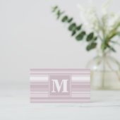 Carte De Visite Bandes de quartz roses monogrammes (Debout devant)