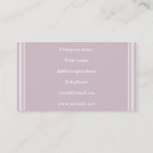 Carte De Visite Bandes de quartz roses monogrammes (Dos)