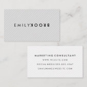 Carte De Visite Bandes de rotation de la lettre (Devant / Derrière)