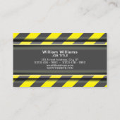 Carte De Visite Bandes de ruban de construction faux métallique (Dos)