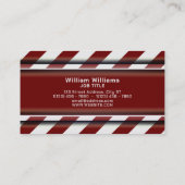 Carte De Visite Bandes de ruban de construction faux métallique (Dos)