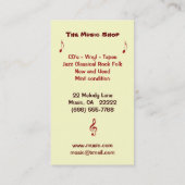 Carte De Visite Bandes de vinyle de Cd (Dos)