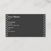 Carte De Visite Bandes diagonales minces en noir et gris (Devant)