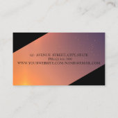 Carte De Visite Bandes d'or géométriques, (Dos)