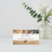 Carte De Visite Bandes en bois pour design d'intérieur et menuiser (Debout devant)