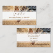 Carte De Visite Bandes en bois pour design d'intérieur et menuiser (Devant / Derrière)