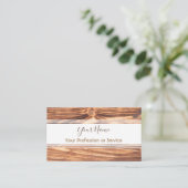 Carte De Visite Bandes en bois pour design d'intérieur et menuiser (Debout devant)