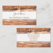 Carte De Visite Bandes en bois pour design d'intérieur et menuiser (Devant / Derrière)