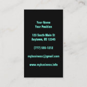 Carte De Visite Bandes et courbes de néon (Dos)