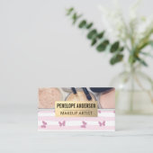 Carte De Visite Bandes et papillon | Palette de maquillage et bros (Debout devant)