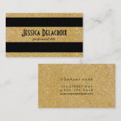 Carte De Visite Bandes Gold et Black (Devant / Derrière)