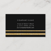 Carte De Visite Bandes Gold et Black 2 (Dos)
