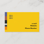 Carte De Visite Bandes Latérales Classiques Multicolores (Dos)