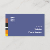 Carte De Visite Bandes Latérales Classiques Multicolores (Dos)