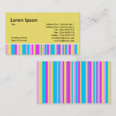 Carte De Visite Bandes multicolores - Jaune (Devant / Derrière)
