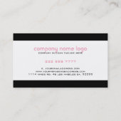 Carte De Visite Bandes Noires Et Blanches (Dos)