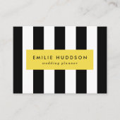 Carte De Visite Bandes noires et blanches, Motif rayé, Lignes (Devant)