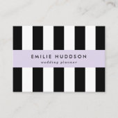 Carte De Visite Bandes noires et blanches, Motif rayé, Lignes (Devant)