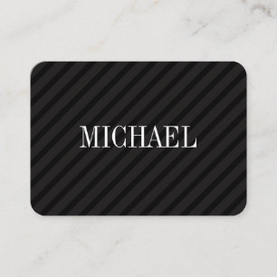 Carte De Visite Bandes noires minimalistes avec la police Serif