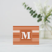 Carte De Visite Bandes orange monogrammes (Debout devant)