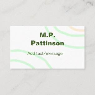 Carte De Visite Bandes orange vertes ajouter le nom message texte