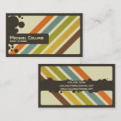 Carte De Visite Bandes rétro - Style 2 (Devant / Derrière)