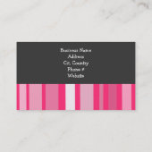 Carte De Visite Bandes rose brillant (Dos)