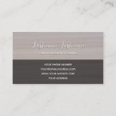 Carte De Visite Bandes rouges marbre surface élégante monogramme (Dos)