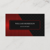 Carte De Visite Bandes rouges personnalisées noir blanc Polka Dot  (Devant)