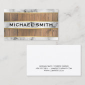 Carte De Visite Bandes texturées en or de bois (Devant / Derrière)