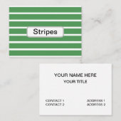 Carte De Visite Bandes vertes (Devant / Derrière)