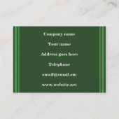 Carte De Visite Bandes vertes monogrammes (Dos)