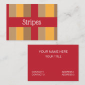 Carte De Visite Bandes verticales colorées (Devant / Derrière)