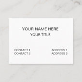 Carte De Visite Bandes Zigzag noir et blanc (Dos)