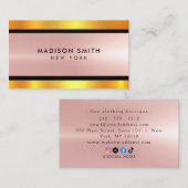 Carte de visite Banding Or Métal Brossé ID801 (Devant / Derrière)