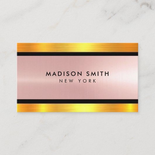 Carte de visite Banding Or Métal Brossé ID801 (Devant)