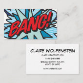 Carte De Visite BANG Fun Retro Comic Book (Devant / Derrière)