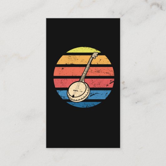 Carte De Visite Banjo Bluegrass cadeau pour des musiciens (Devant)