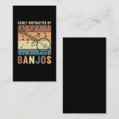 Carte De Visite Banjo Player Folk Country Music Lover (Devant / Derrière)