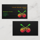 Carte De Visite Banjos de duel lisses (Devant / Derrière)