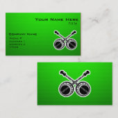 Carte De Visite Banjos de duel verts (Devant / Derrière)