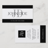 Carte De Visite Bannière de blanc de YourJobTitle (Devant / Derrière)