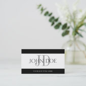 Carte De Visite Bannière de blanc de YourJobTitle (Debout devant)