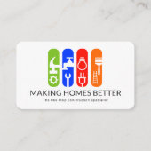 Carte De Visite Bannière des outils manutentionnaires de construct (Devant)